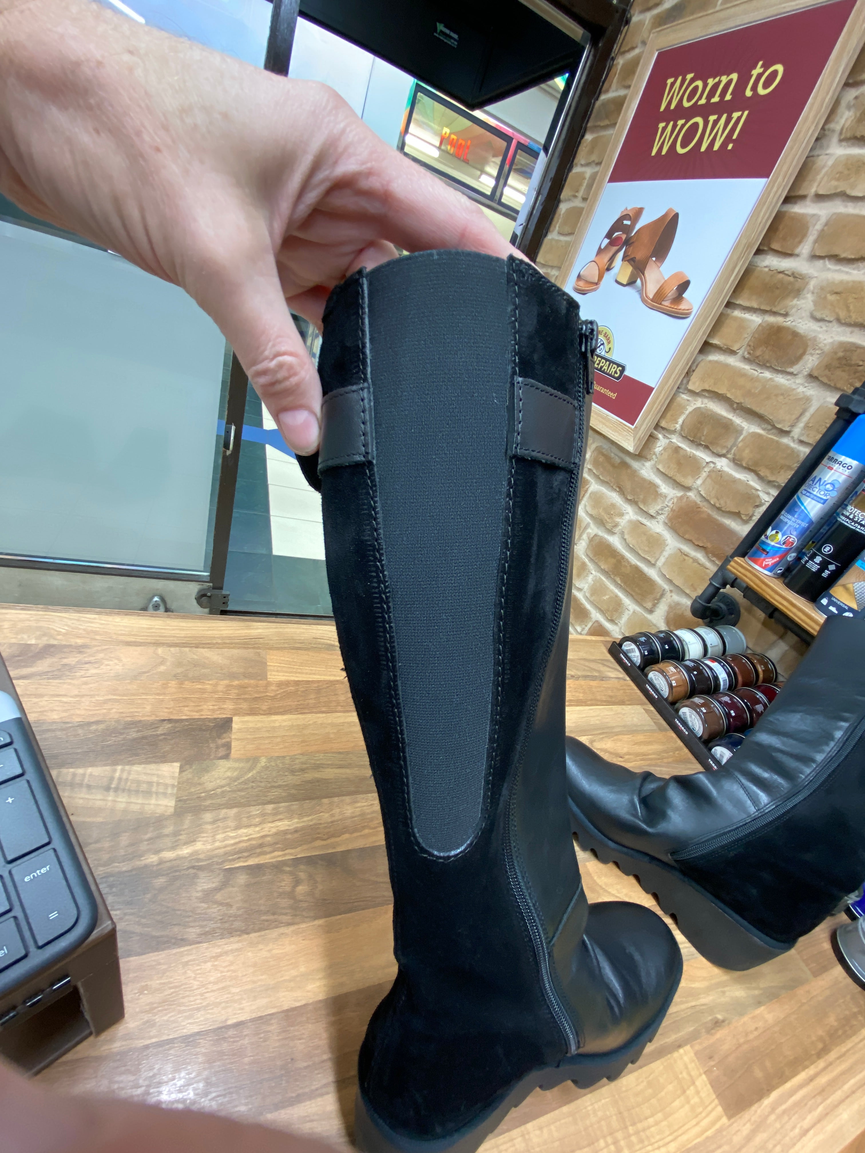 Gussets into Boots for more room