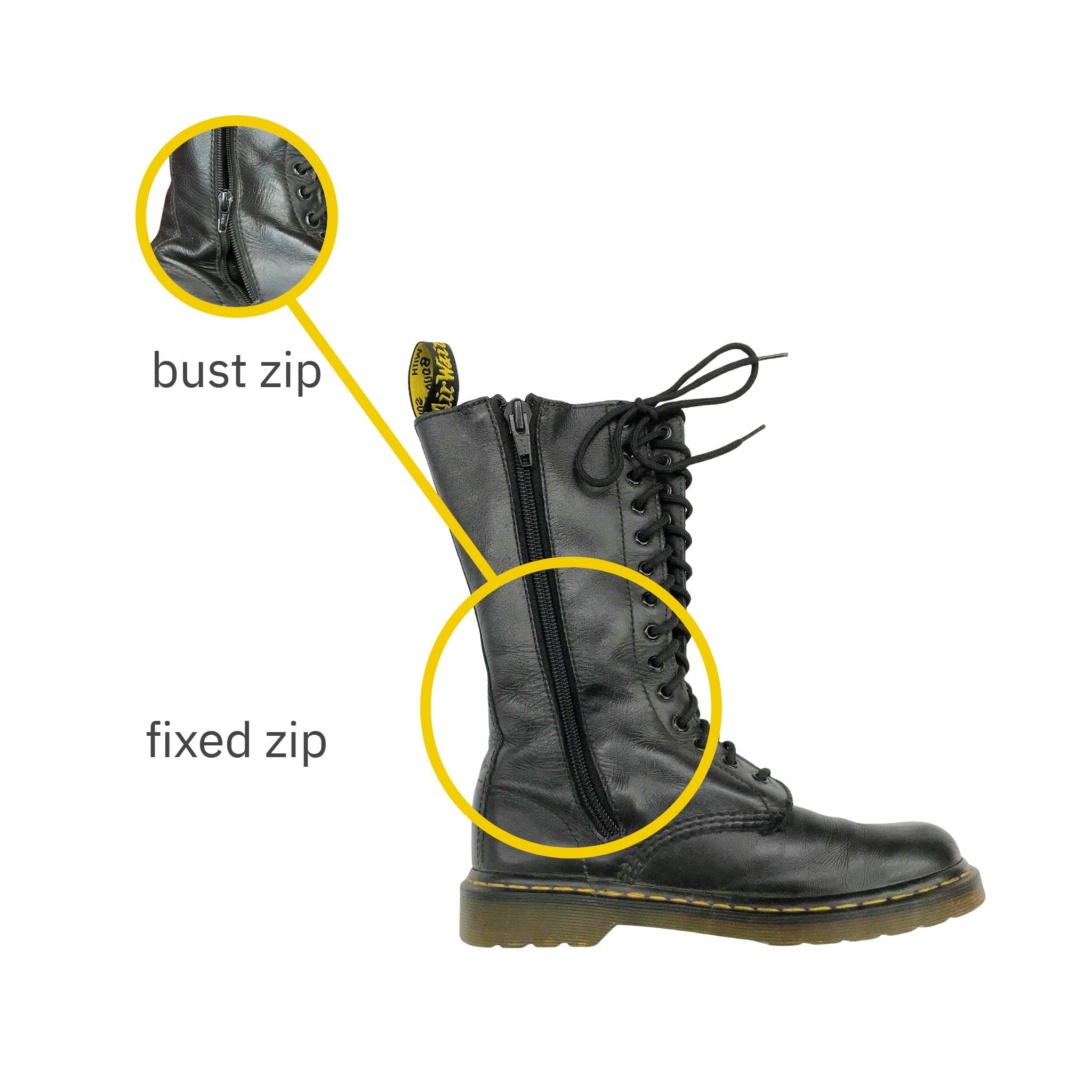 Martens Zip Repair Service – Restore Your Iconic Boots