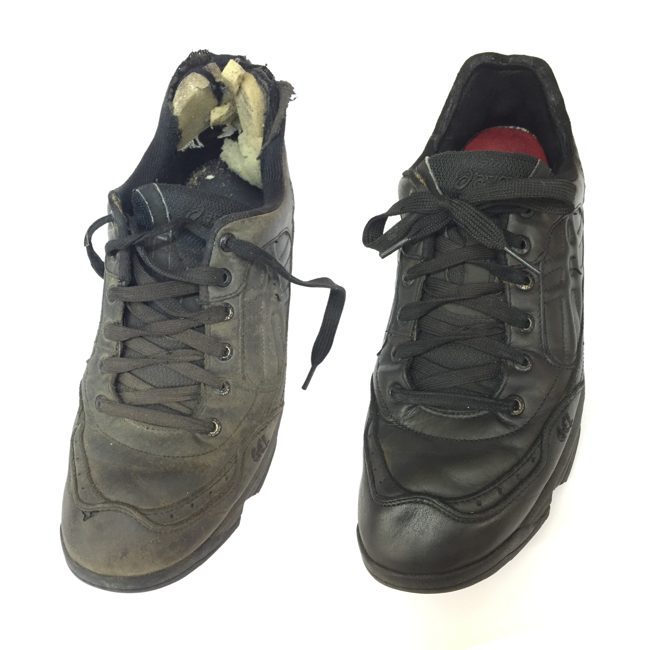 Worn Sneaker-Linings-Repaired-on-Black-Asics