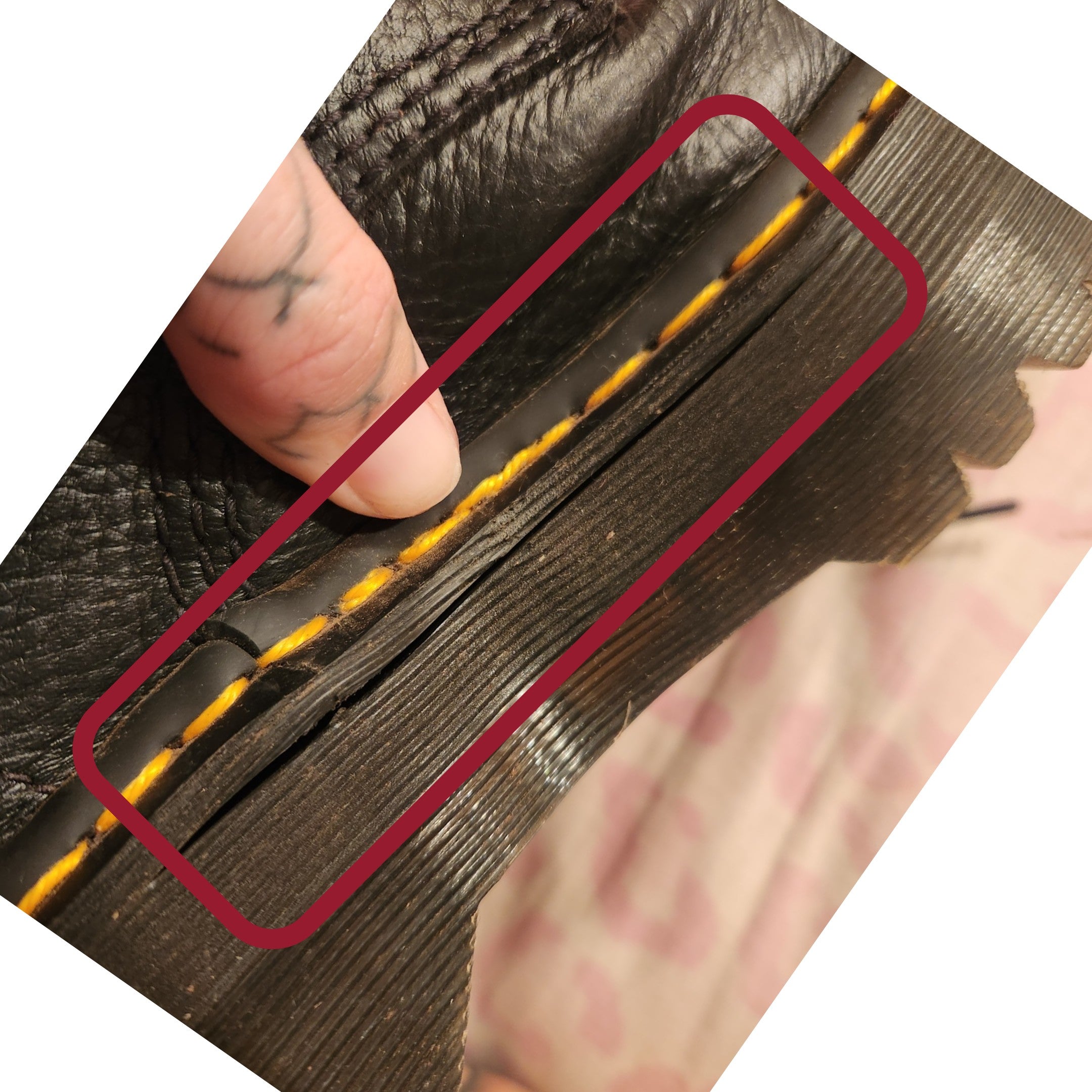 Dr martens sole sales split repair