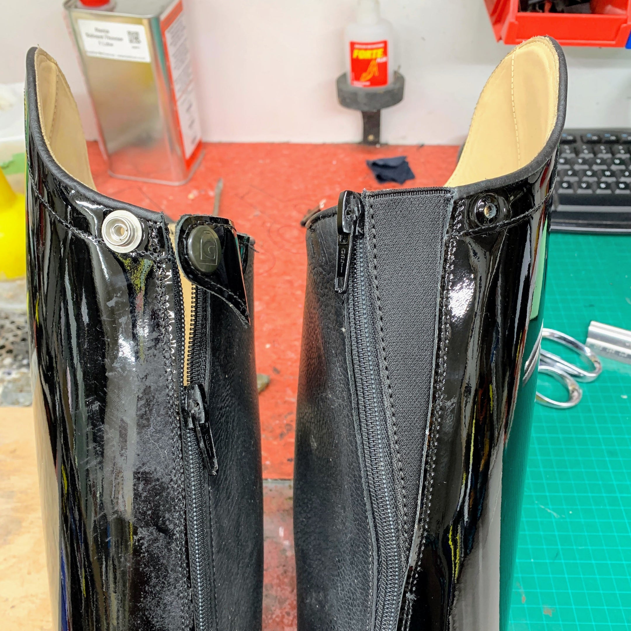Gussets into Boots for more room