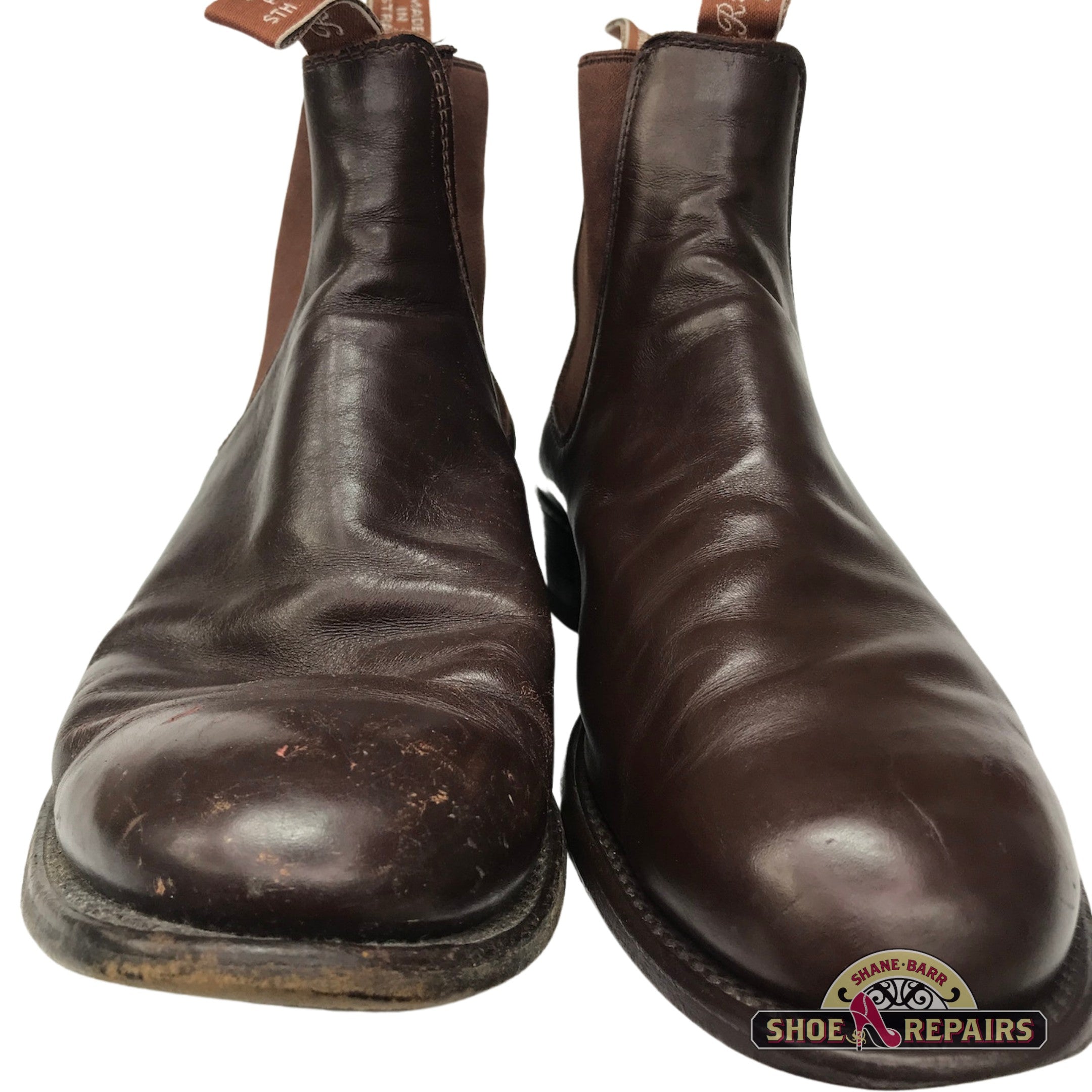 R.M. Williams Boots Gouged Leather Repair — SoleHeeled