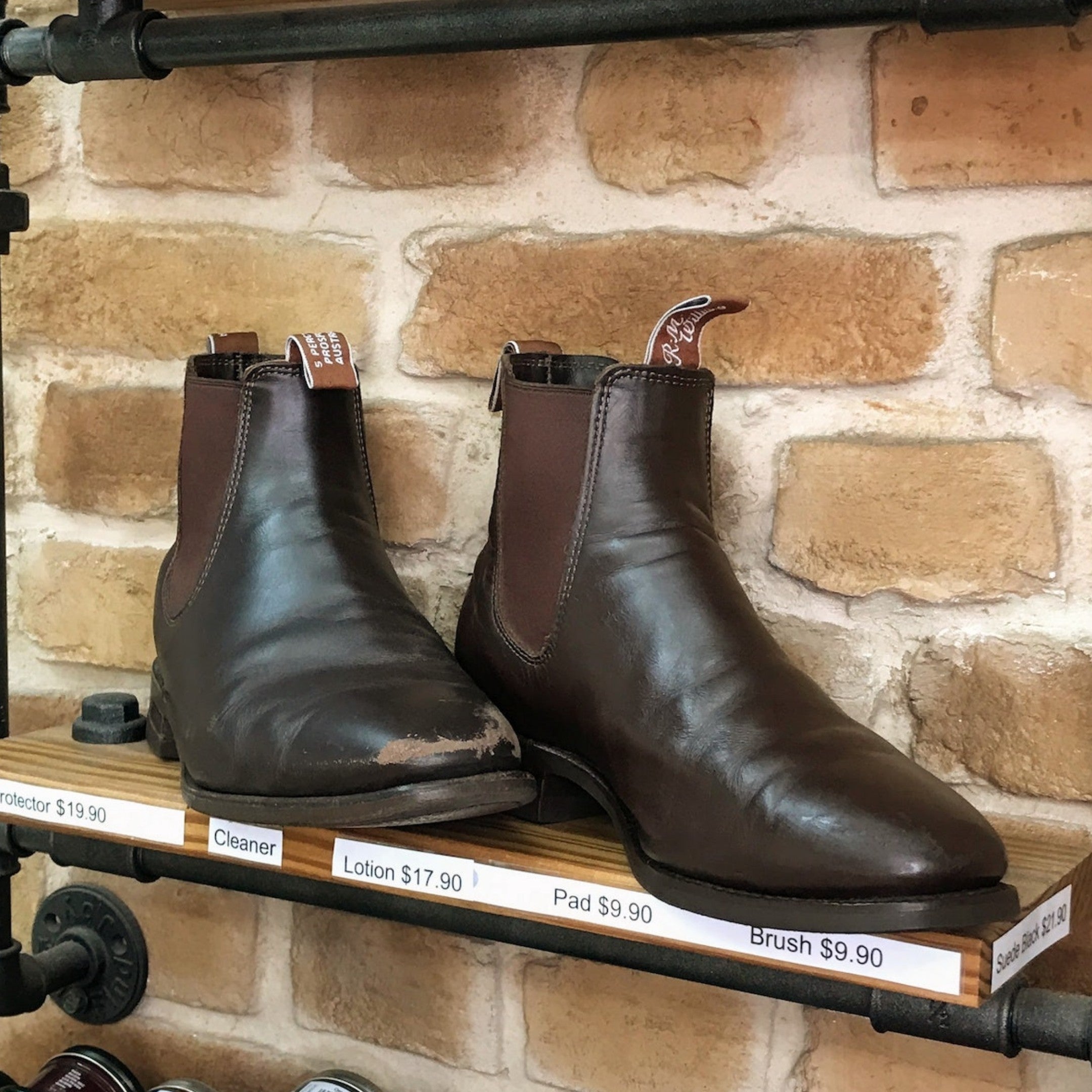 R.M. Williams Boots Gouged Leather Repair — SoleHeeled