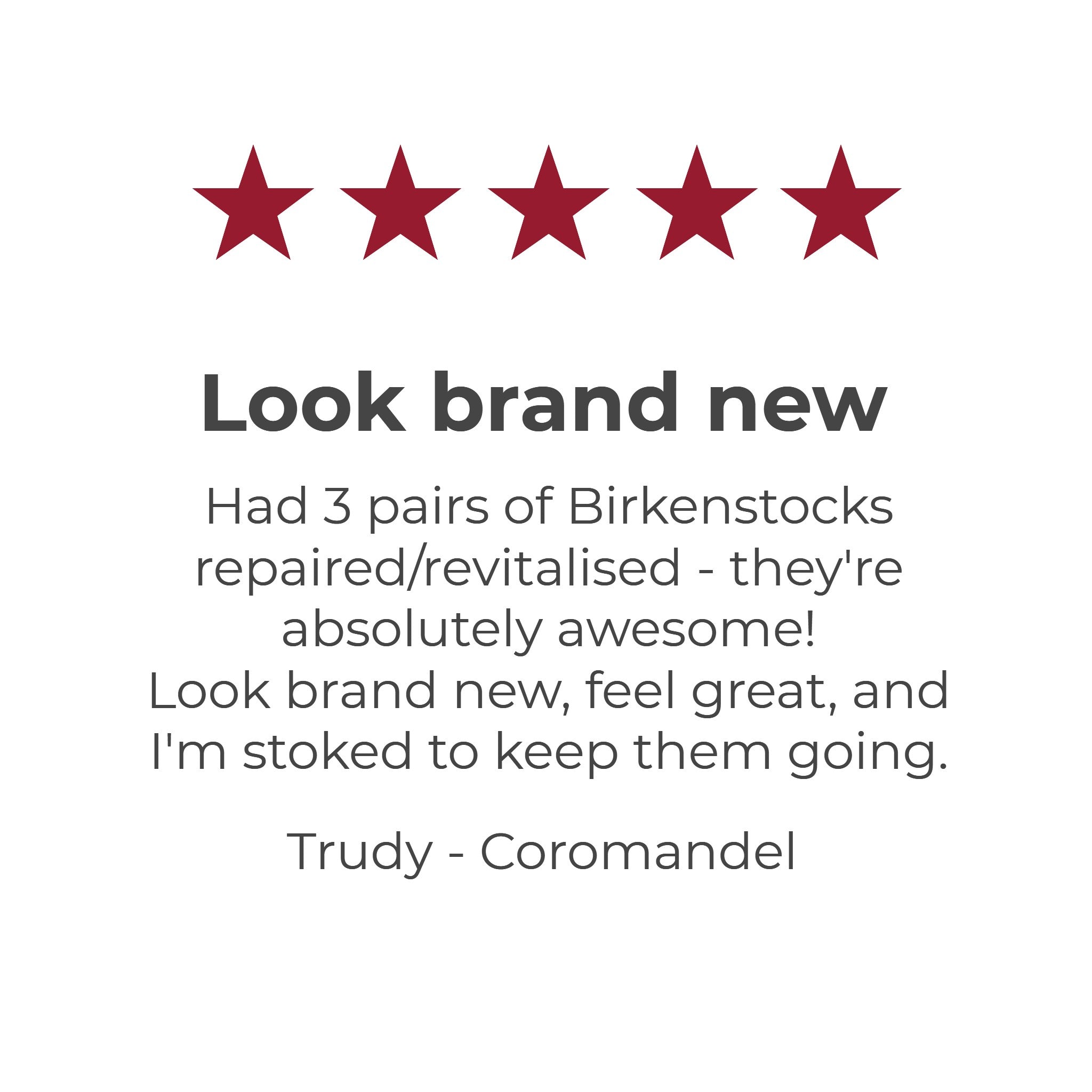 Birkenstock Resole + Cork Repair (per pair)