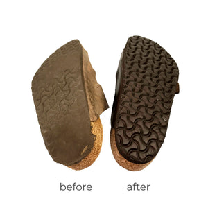 Birkenstock Resoles before and after